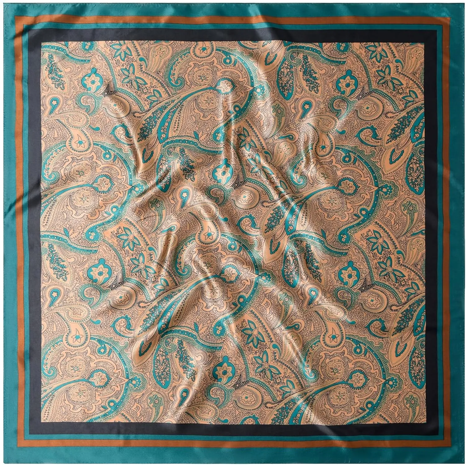 35" Men's Cowboy Scarf - Oversized Western Bandana Neckwear, Large Square Scarf with Gift Packaging