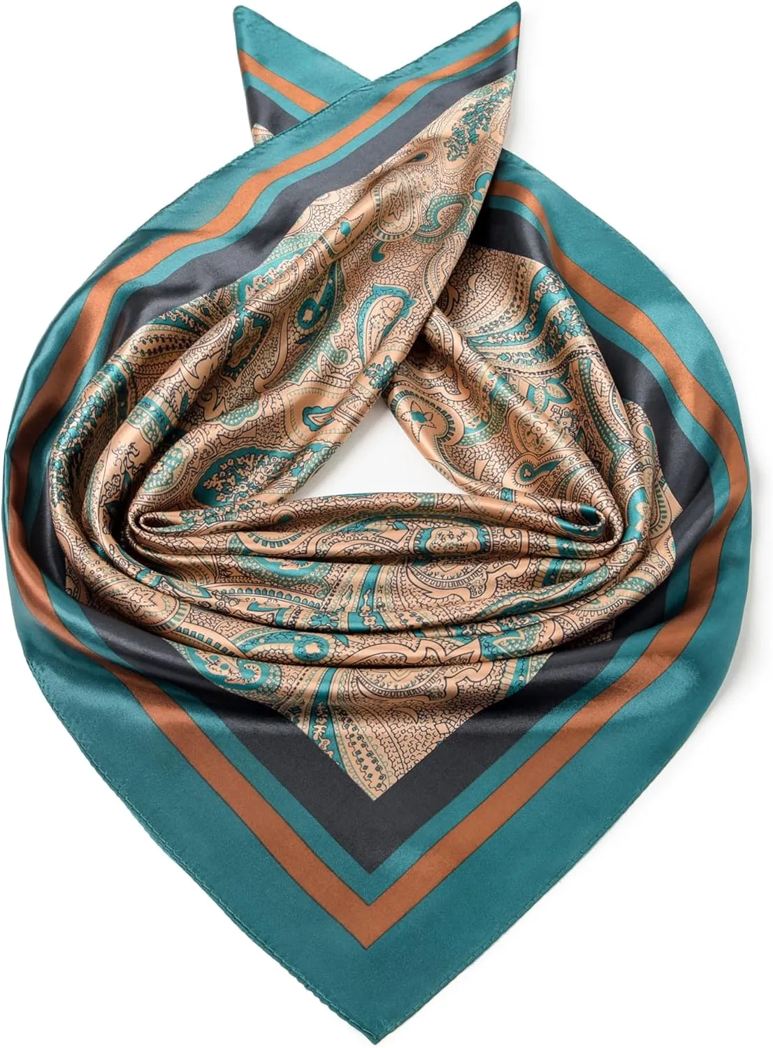 35" Men's Cowboy Scarf - Oversized Western Bandana Neckwear, Large Square Scarf with Gift Packaging