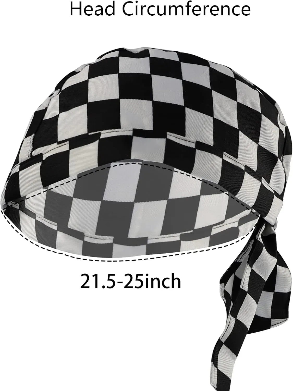 4 Pack Kitchen Cooking Cap, Comfort Breathable Chef Skull Hats for Men Women, Adjustable Working Caps One Size Fit All