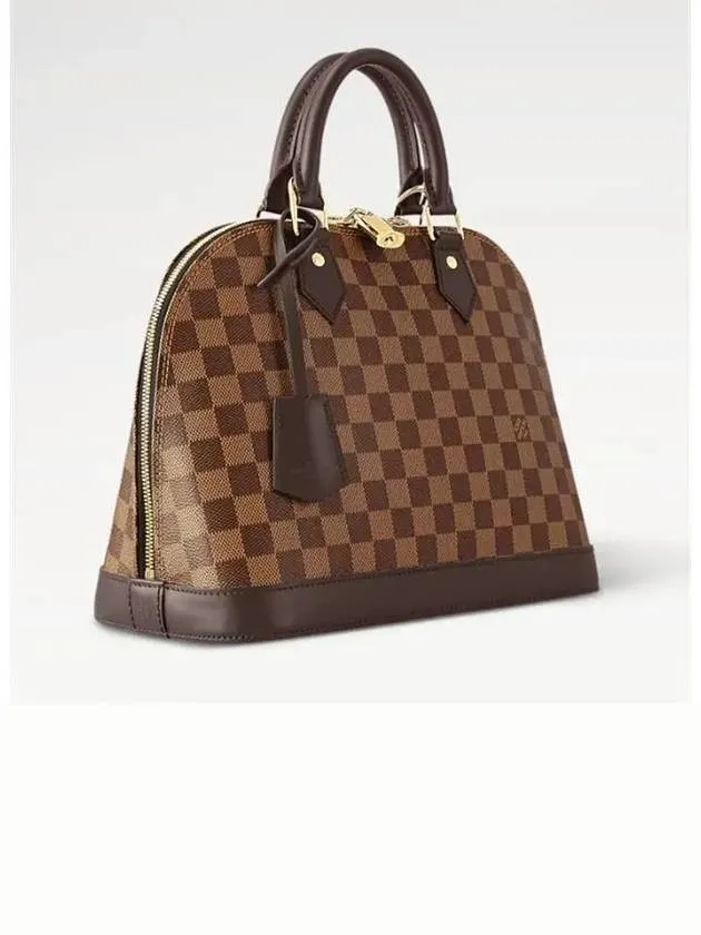 Alma PM Damier Tote Bag Brown