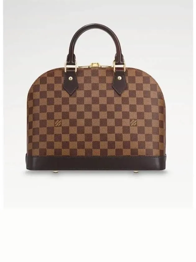 Alma PM Damier Tote Bag Brown