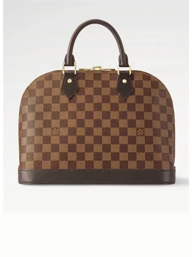 Alma PM Damier Tote Bag Brown