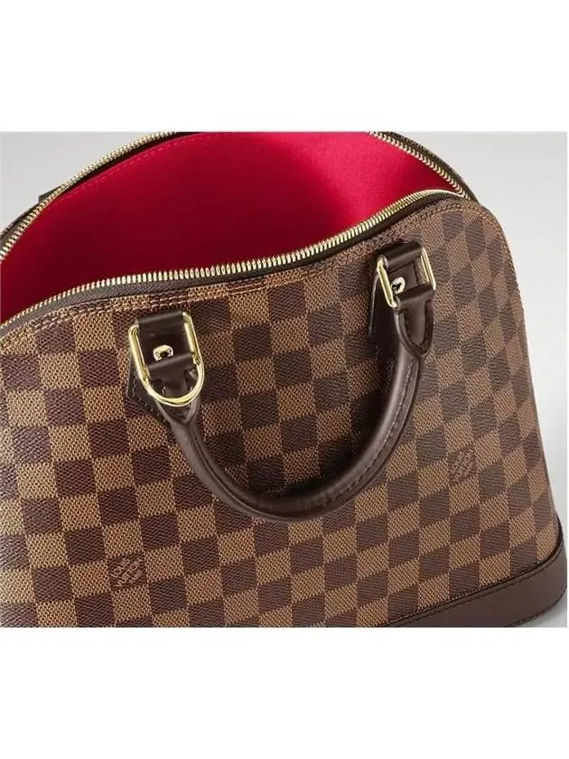 Alma PM Damier Tote Bag Brown