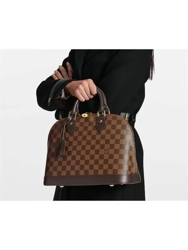 Alma PM Damier Tote Bag Brown