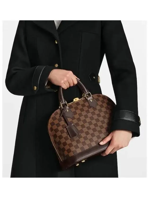 Alma PM Damier Tote Bag Brown