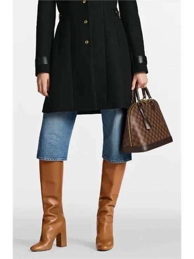 Alma PM Damier Tote Bag Brown
