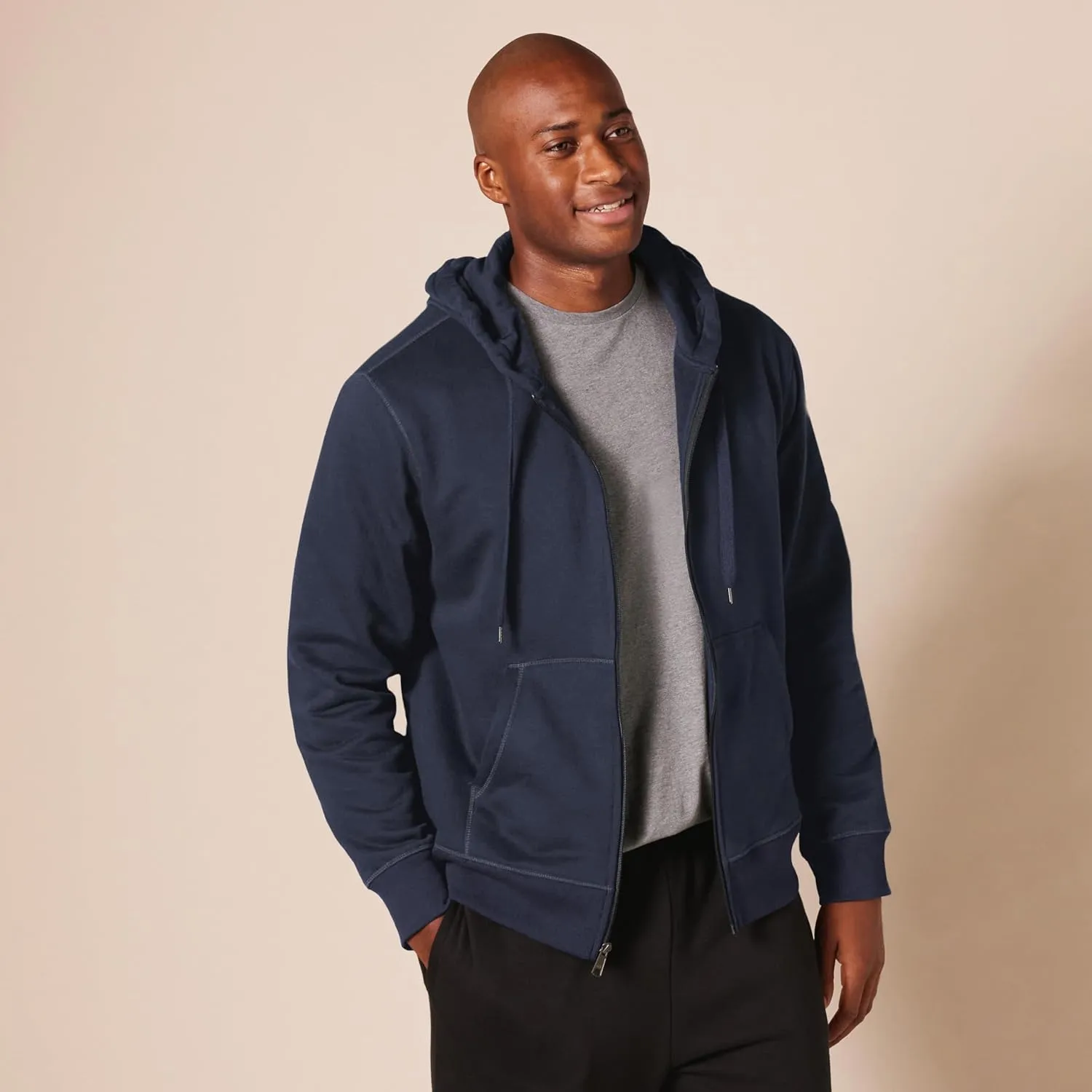 Amazon Essentials Men's Full-Zip Fleece Hoodie (Available in Big & Tall)