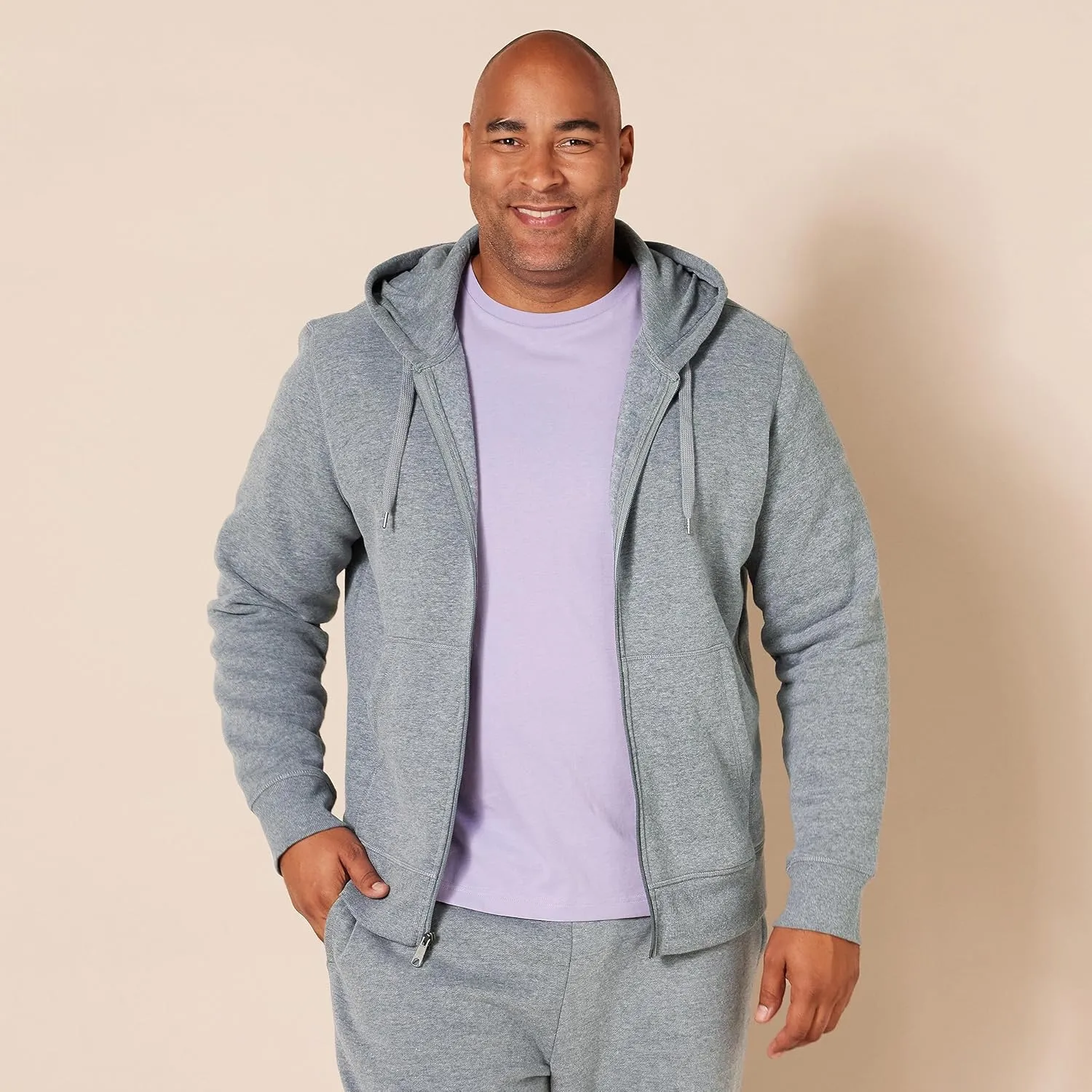 Amazon Essentials Men's Full-Zip Fleece Hoodie (Available in Big & Tall)