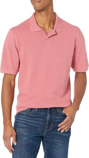Amazon Essentials Men's Regular-Fit Cotton Pique Polo Shirt (Available in Big & Tall)