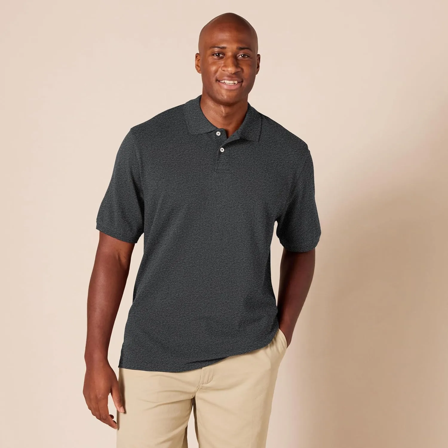 Amazon Essentials Men's Regular-Fit Cotton Pique Polo Shirt (Available in Big & Tall)