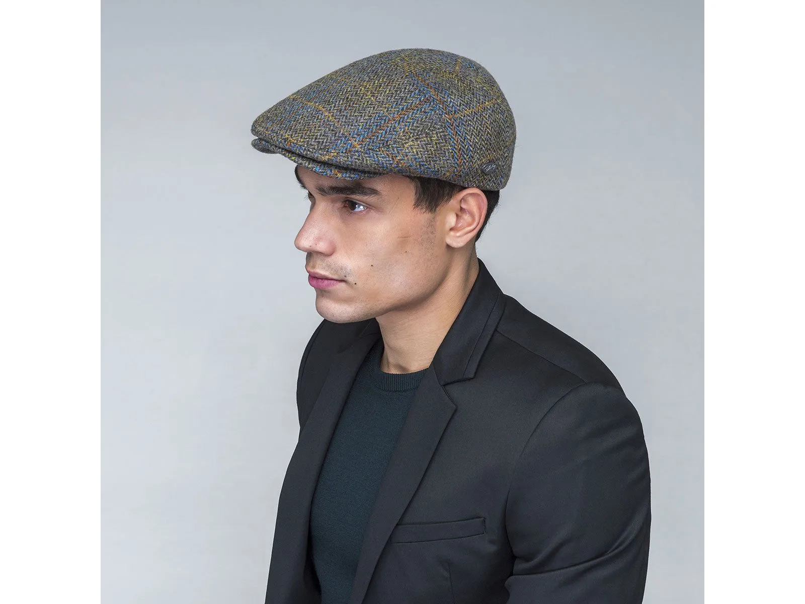 Bailey Hats Lou Herringbone With Window Pane Ivey Flat Cap