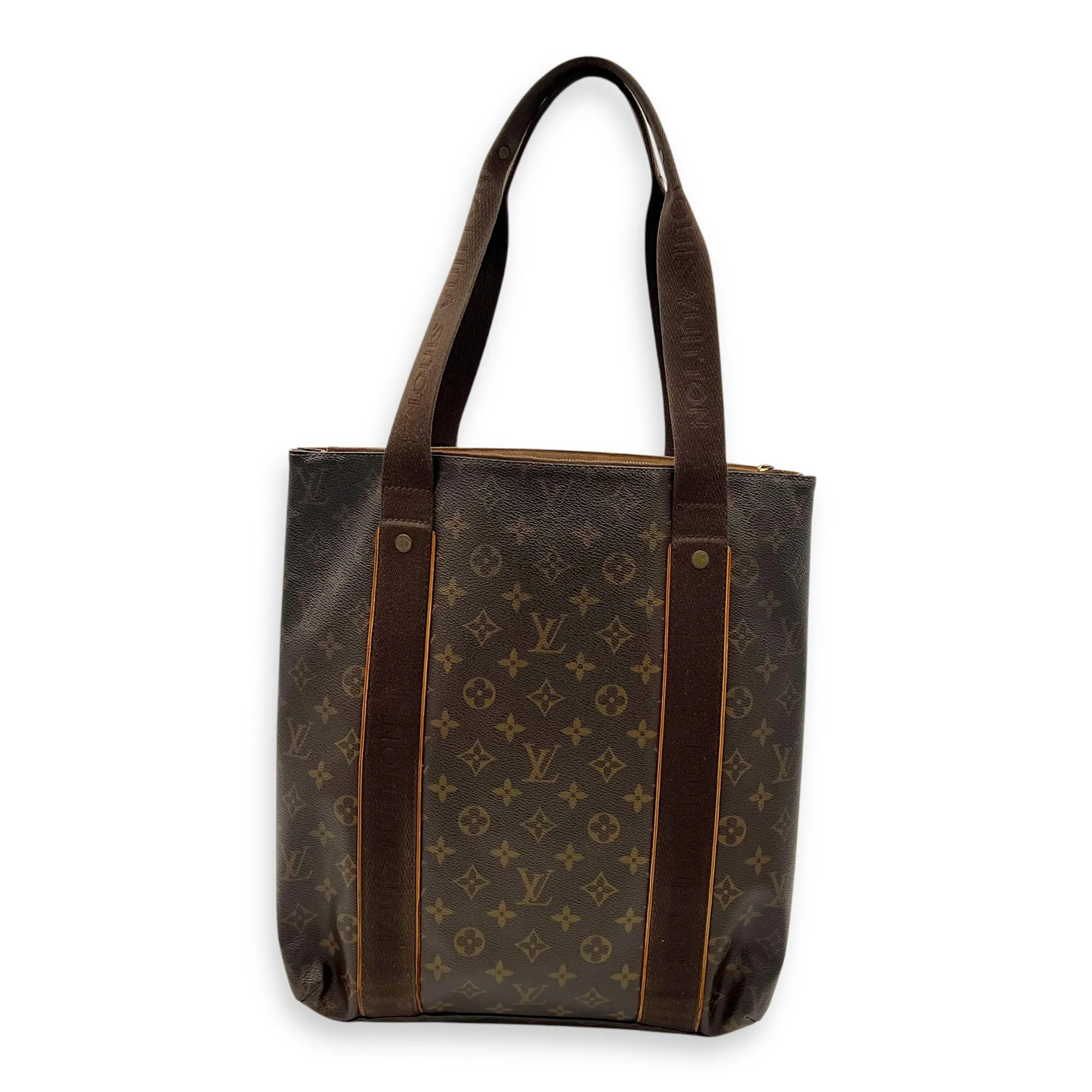 Beaubourg Tote Bag Brown in Monogram Coated Canvas, Gold hardware