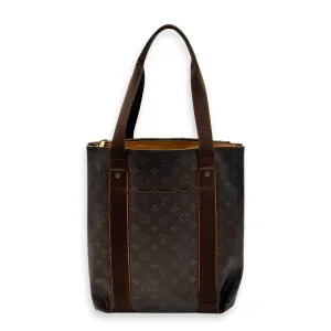 Beaubourg Tote Bag Brown in Monogram Coated Canvas, Gold hardware