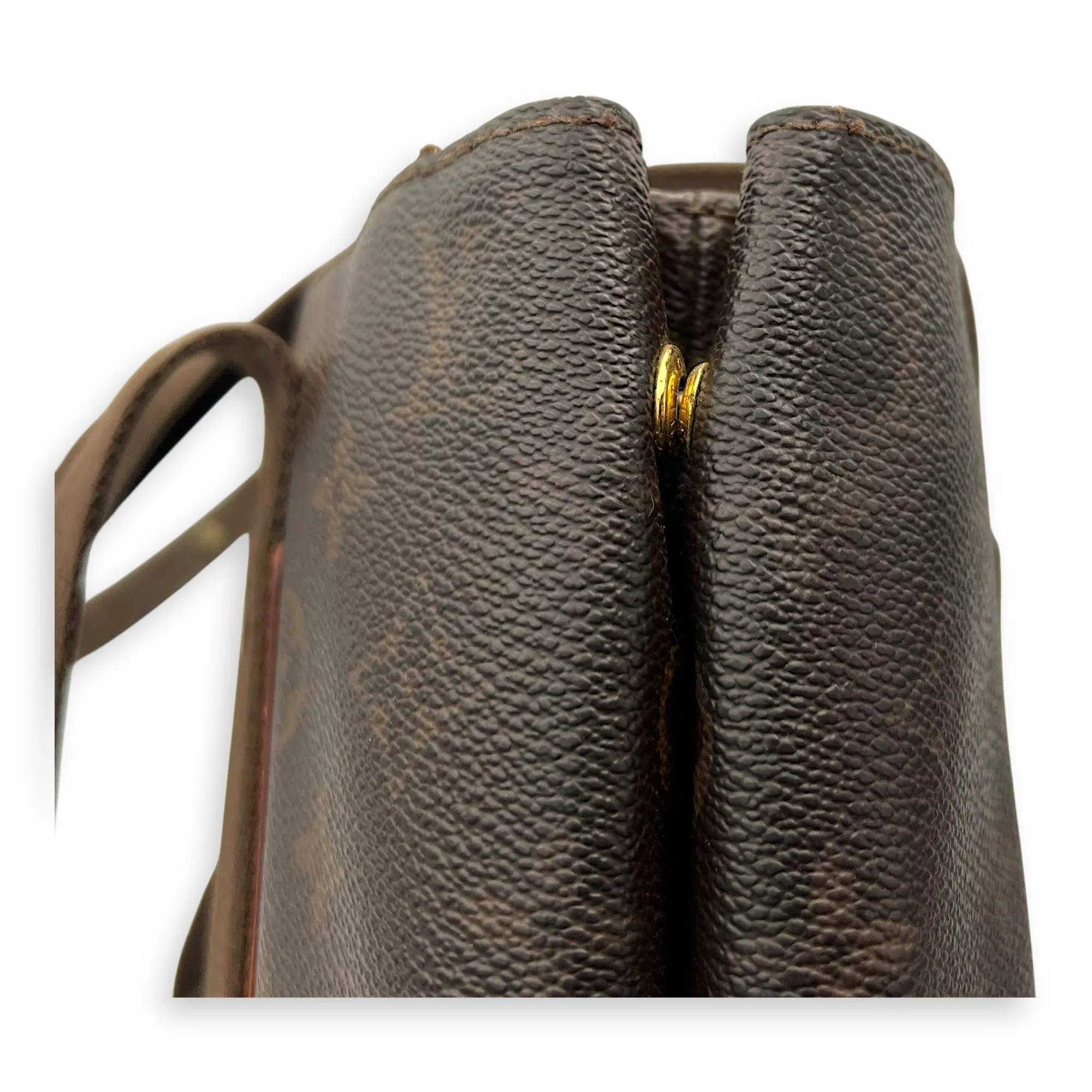 Beaubourg Tote Bag Brown in Monogram Coated Canvas, Gold hardware