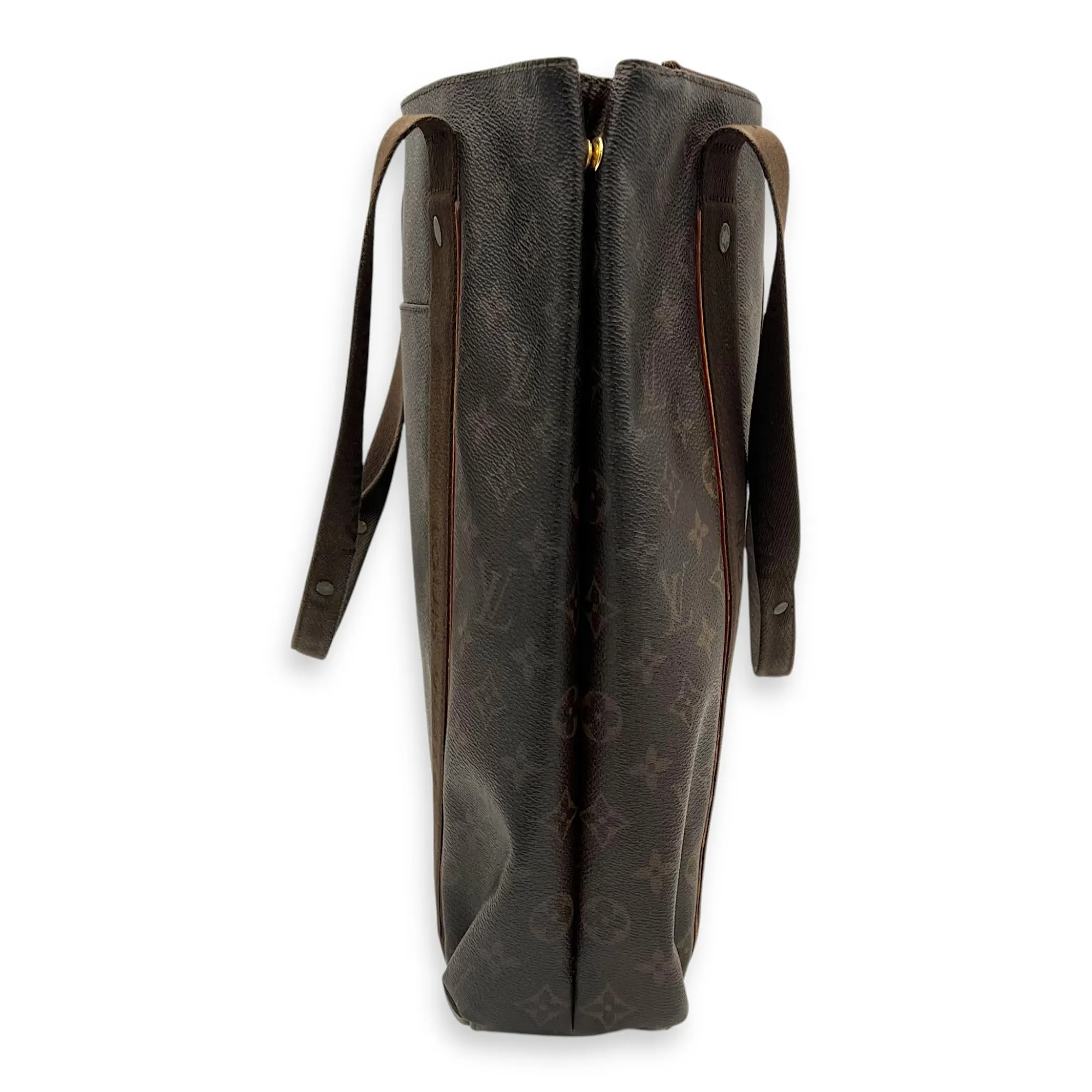 Beaubourg Tote Bag Brown in Monogram Coated Canvas, Gold hardware