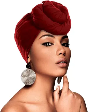 Beauty Town Head Wrap Scarf Neckerchief Crinkle Large Headband Turban Hair Tie