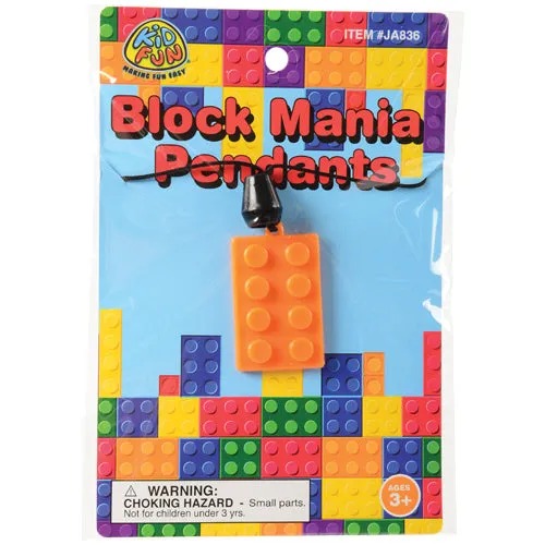 Block Mania Pendant Necklaces (pack of 12)