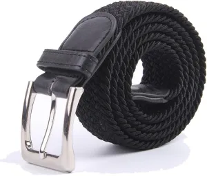 Canvas Elastic Fabric Woven Stretch Multicolored Braided Belts