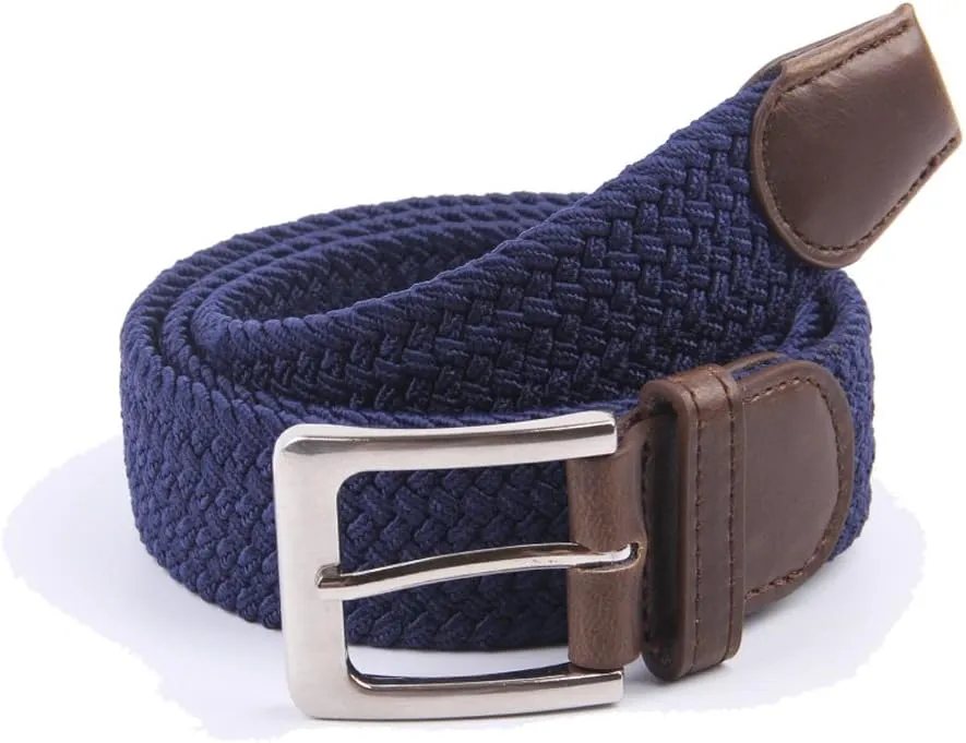 Canvas Elastic Fabric Woven Stretch Multicolored Braided Belts