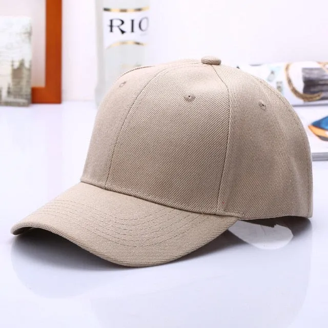 Cap Solid Color Baseball Cap | Casquette Hats Fitted Casual