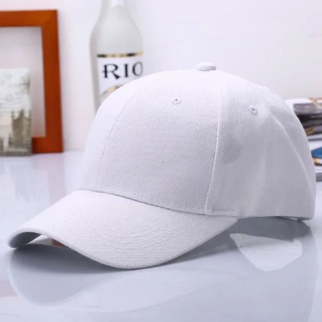 Cap Solid Color Baseball Cap | Casquette Hats Fitted Casual