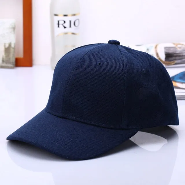 Cap Solid Color Baseball Cap | Casquette Hats Fitted Casual