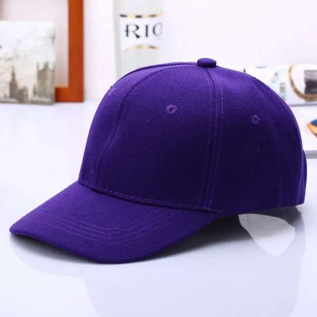Cap Solid Color Baseball Cap | Casquette Hats Fitted Casual