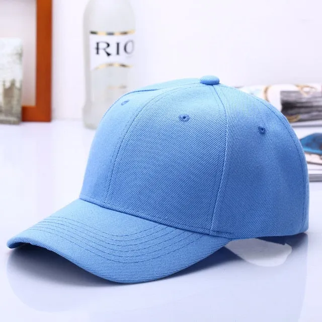Cap Solid Color Baseball Cap | Casquette Hats Fitted Casual