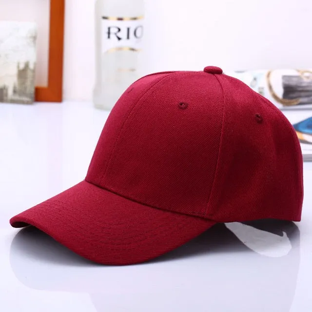Cap Solid Color Baseball Cap | Casquette Hats Fitted Casual
