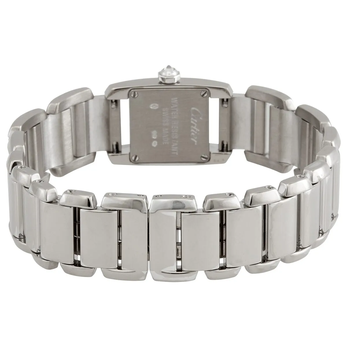 Cartier Tankissime Silver Dial 18K White Gold Diamond Ladies Watch WE70069H