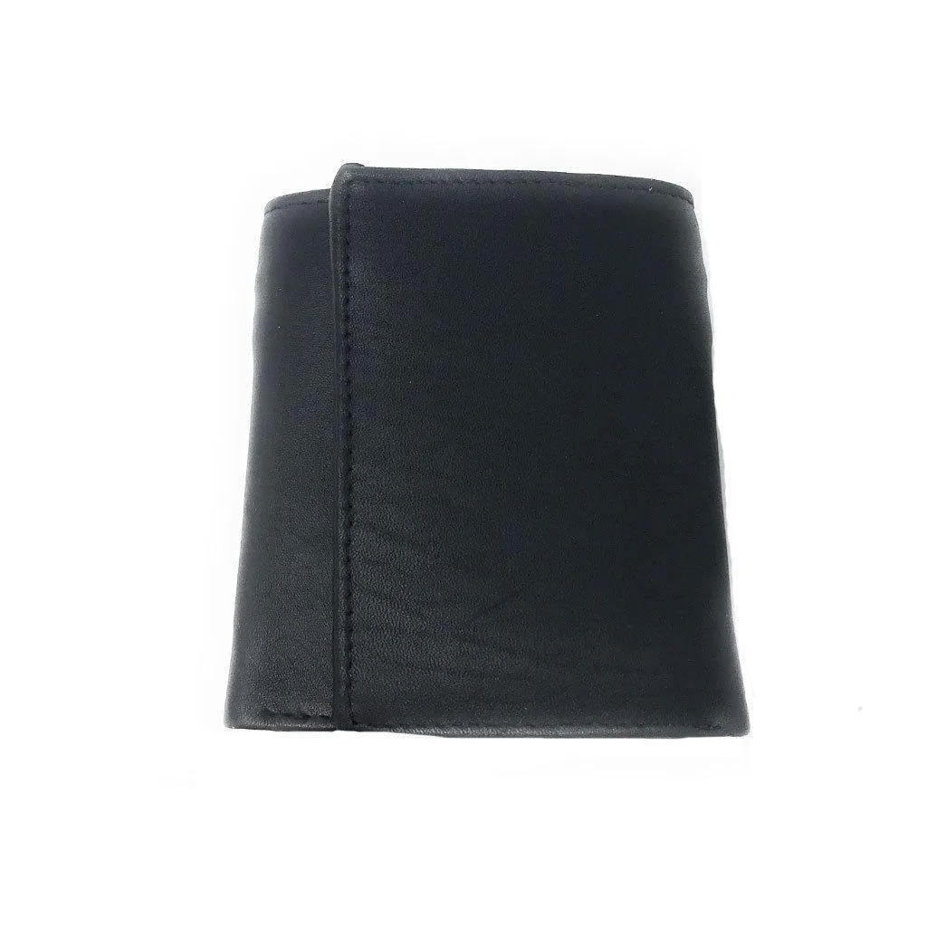 Casaba Genuine Leather Trifold Wallets Easy Flip Up Id Card Windows Mens Womens