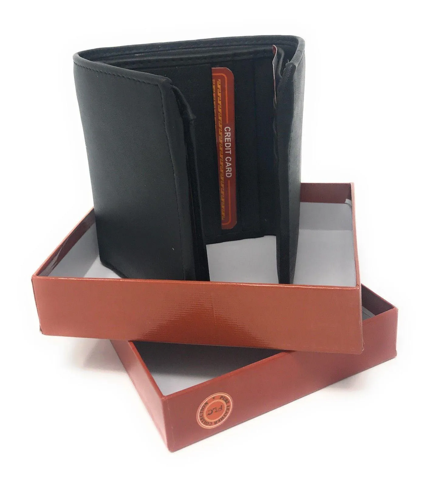 Casaba Genuine Leather Trifold Wallets Easy Flip Up Id Card Windows Mens Womens