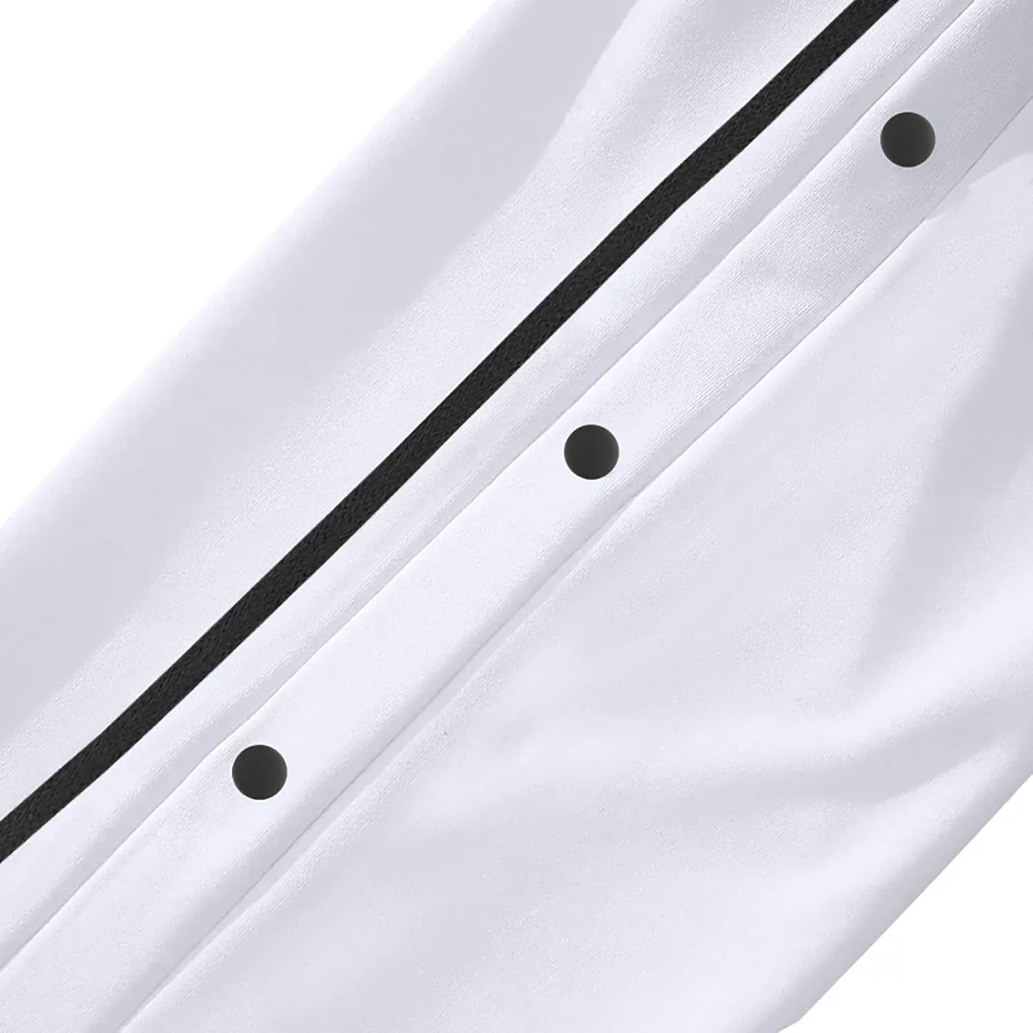 Casual Sweatpants for Men Side Button Elastic Waist Drawstring Active Running Jogging Pants Not Tear Away