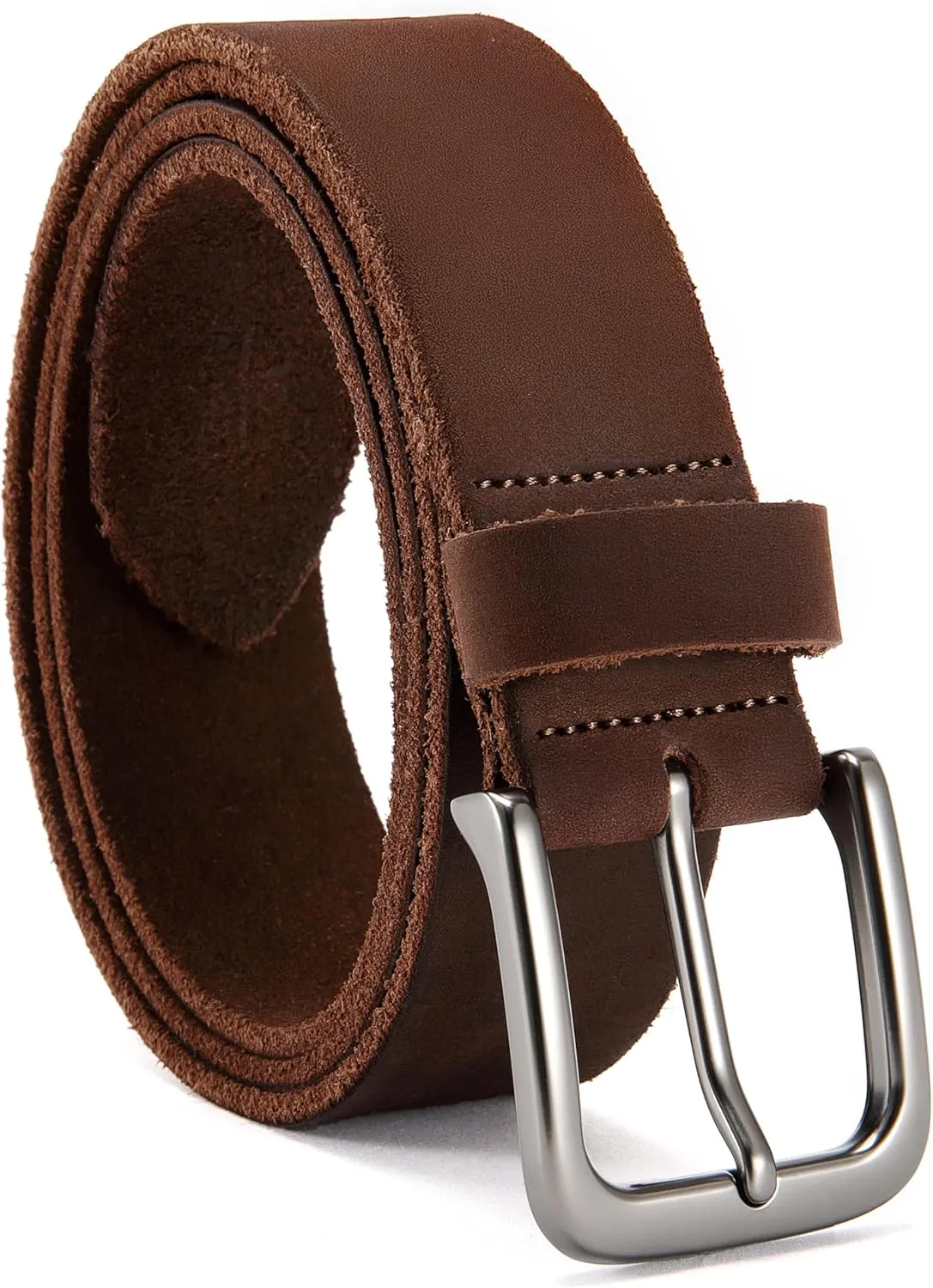 CHAOREN Leather Belt for Men, 38mm Mens Belts Casual, Handmade Full Grain Leather Belt for Jeans