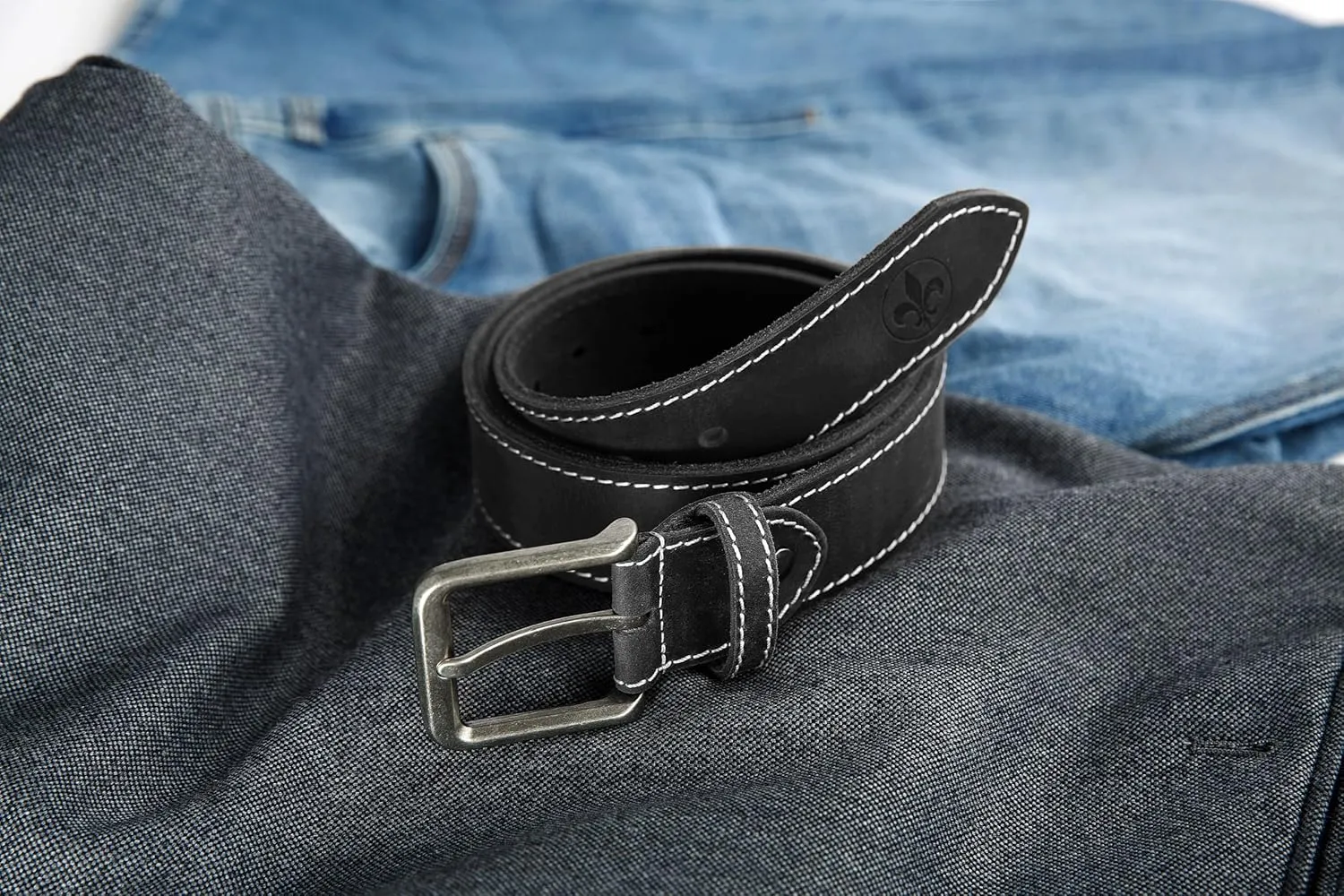 CHAOREN Leather Belt for Men, 38mm Mens Belts Casual, Handmade Full Grain Leather Belt for Jeans