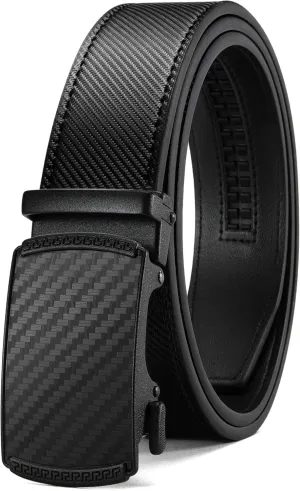CHAOREN Mens Belt Leather Ratchet Belt - Customizable Fit, Effortless Style (35mm)
