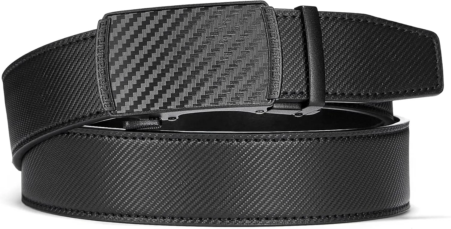 CHAOREN Mens Belt Leather Ratchet Belt - Customizable Fit, Effortless Style (35mm)