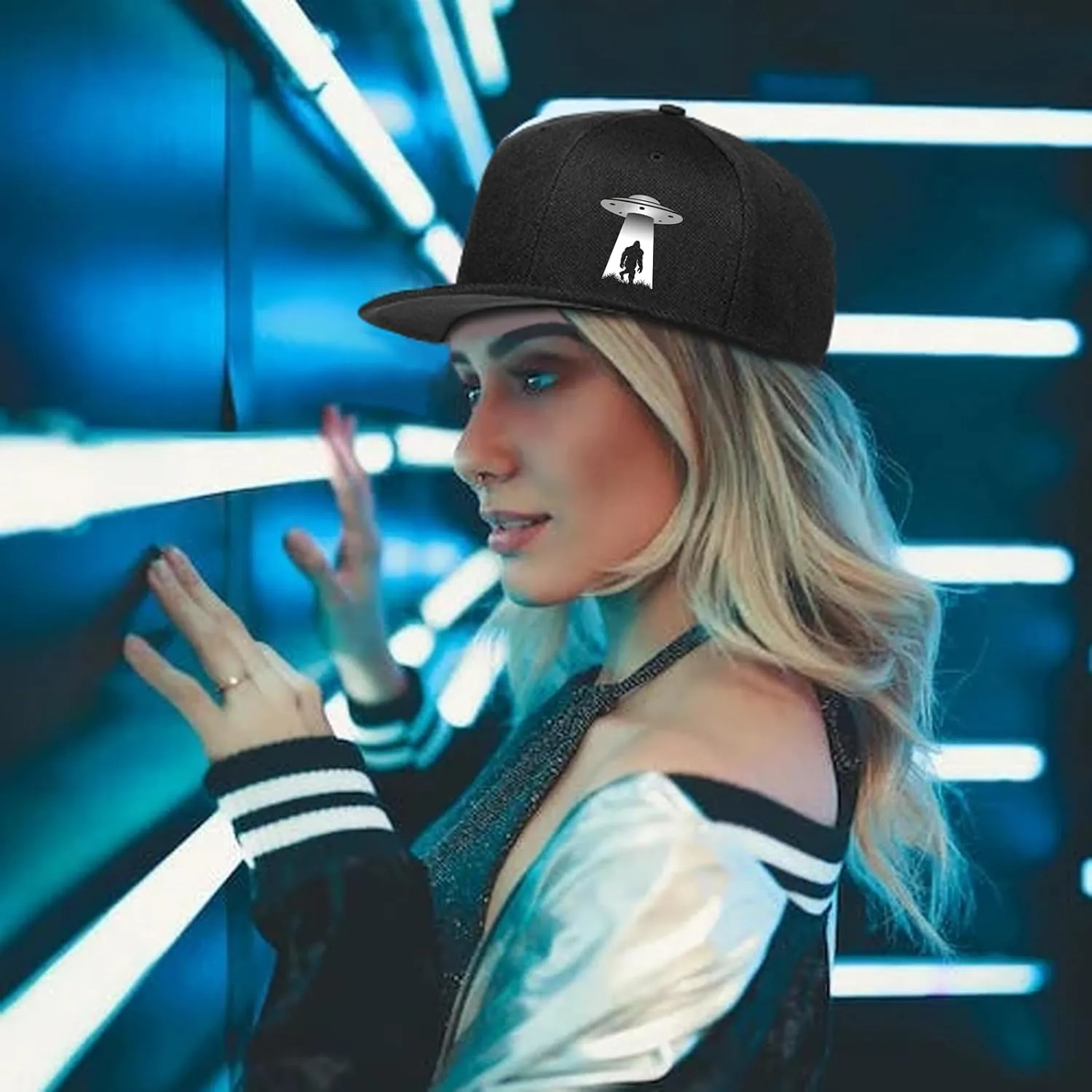 Chef Hat Flat Bill Hats for Men Funny Double Knives Kitchen Adjustable Baseball Cap Snapback Hat for Women