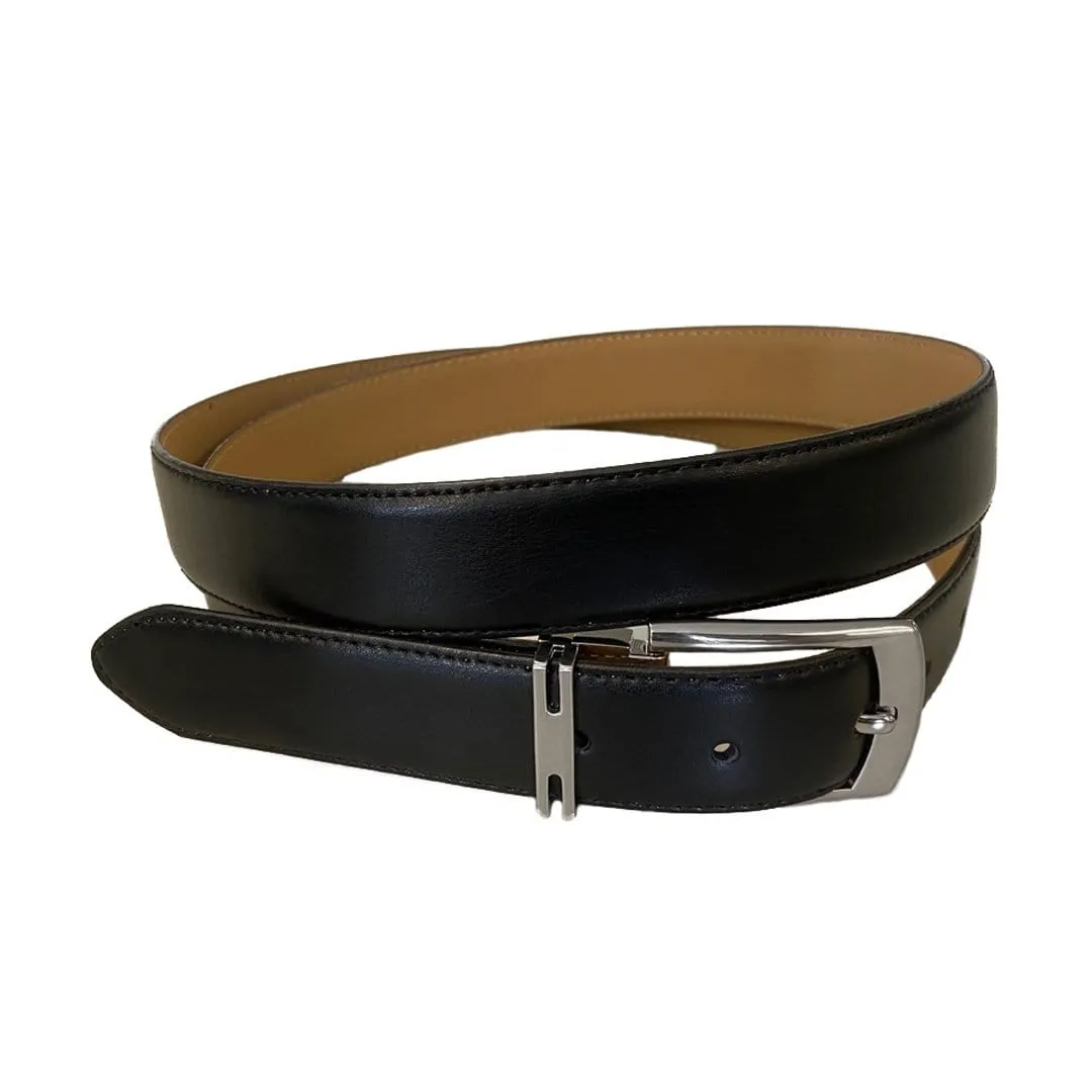 CHRISTIAN - Men's Black Genuine Leather Belt
