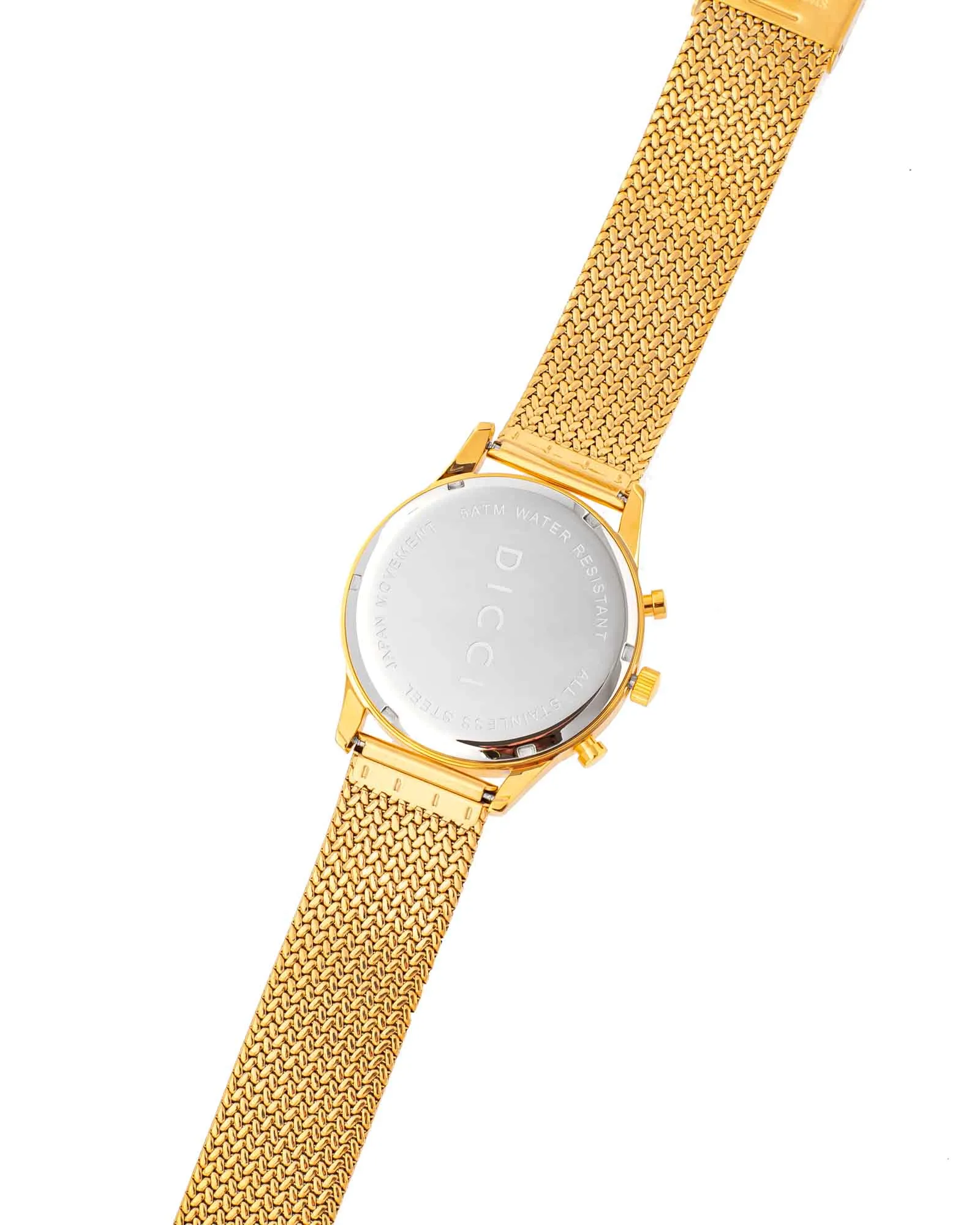 Chronometer watch - Black dial with gold bracelet