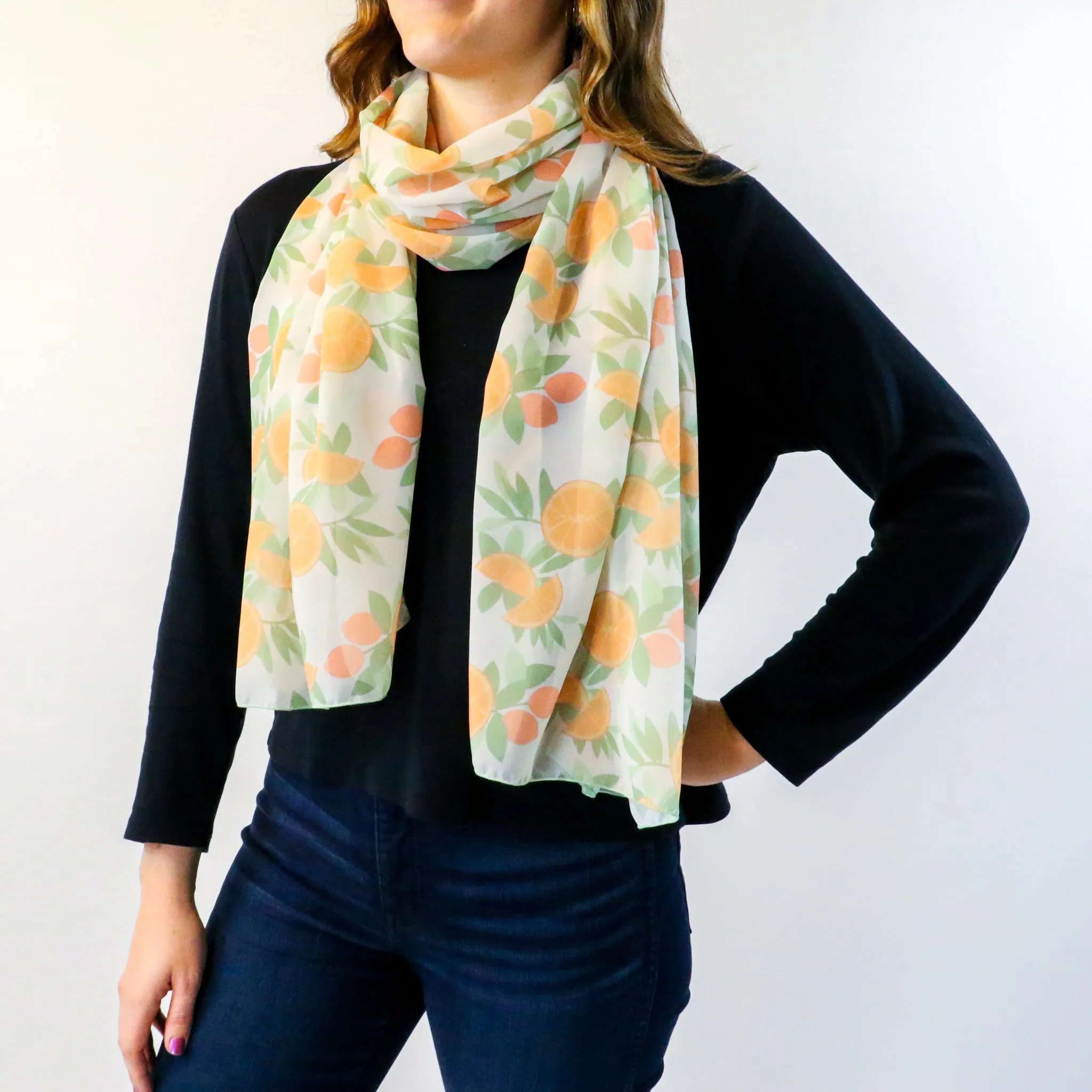 Citrus Blossom Rectangle Scarf
