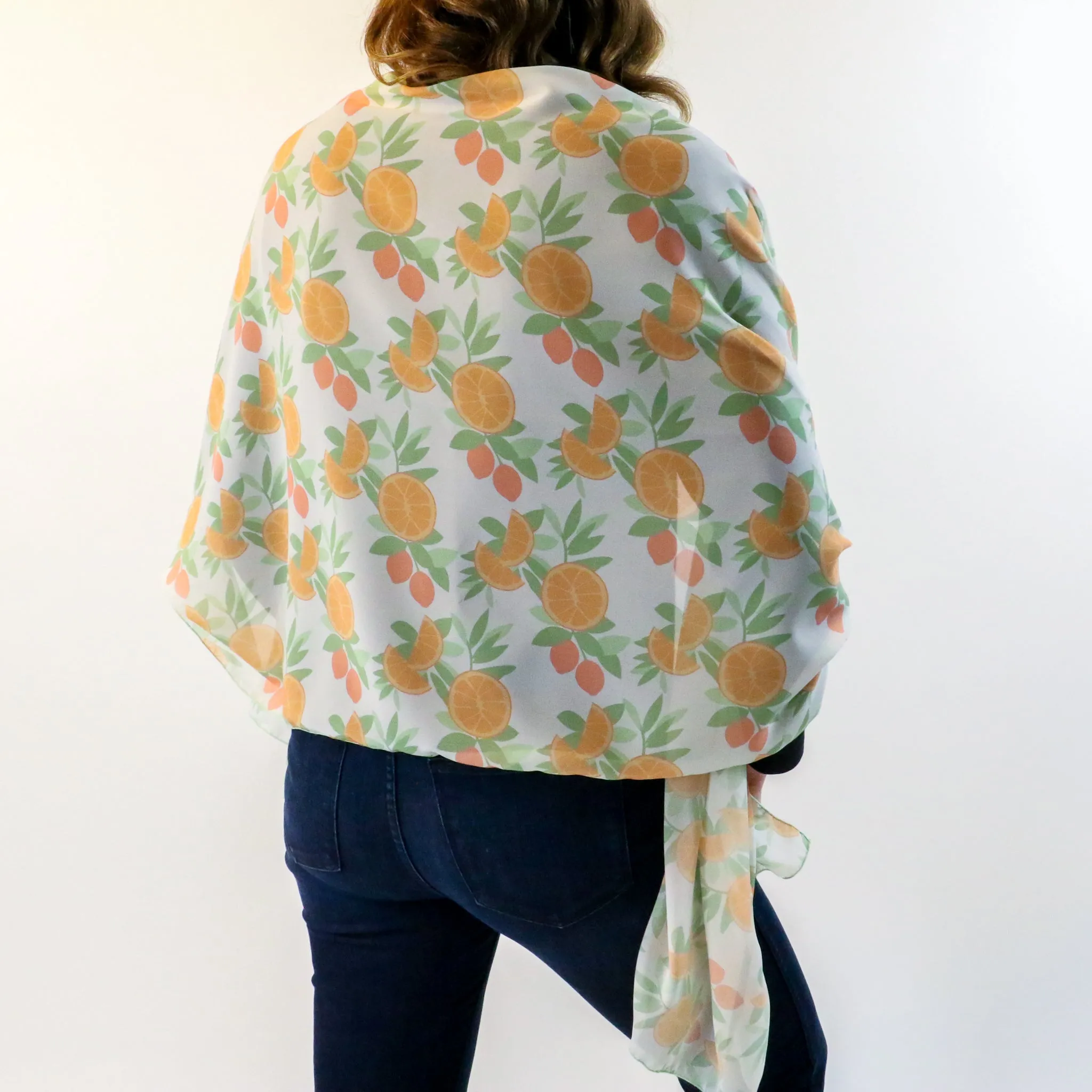 Citrus Blossom Rectangle Scarf