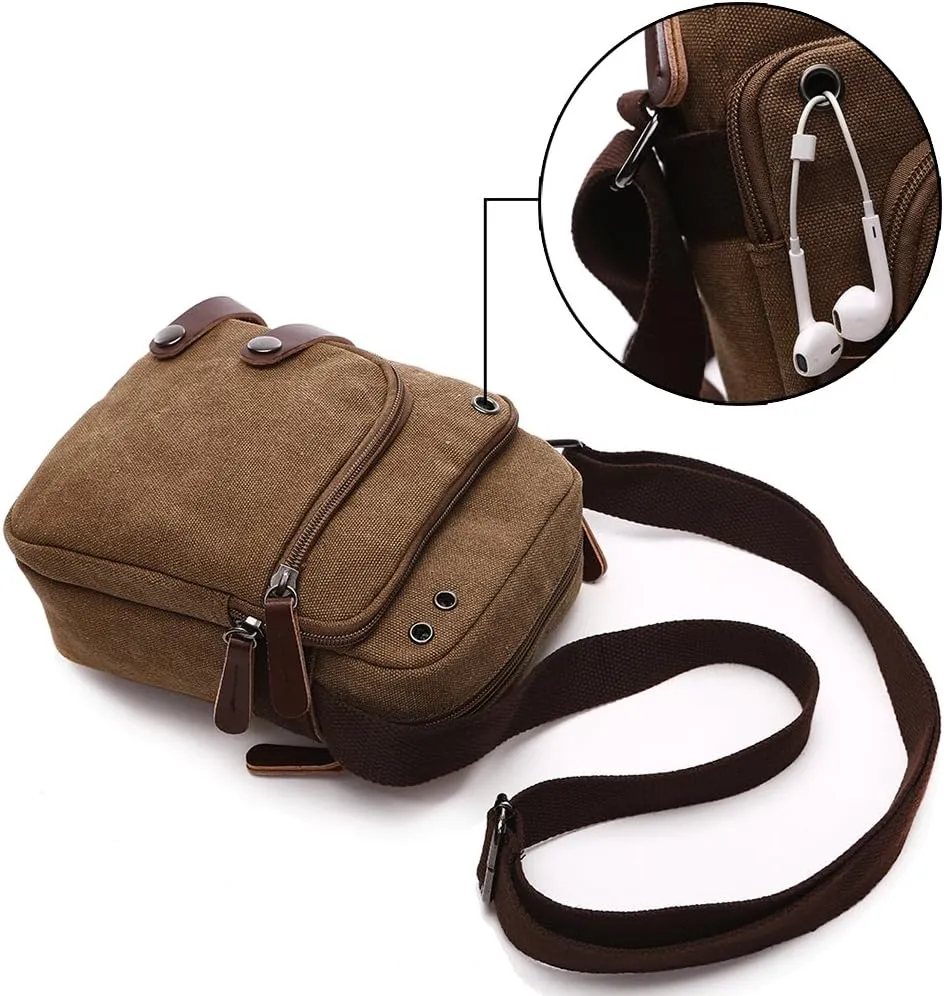 Collsants Mini Crossbody Bags for Women and Men - Small Purses and Handbags - Travel Bag - Canvas Shoulder Purse