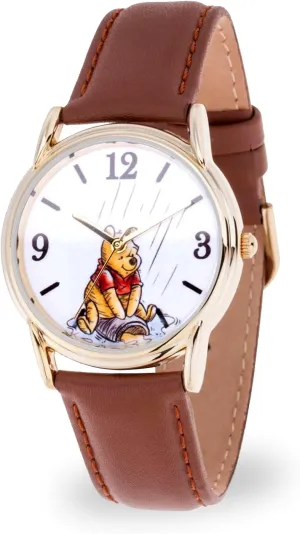 Disney Winnie The Pooh Adult Classic Cardiff Analog Quartz Leather Strap Watch
