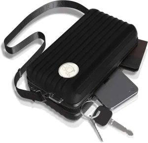 Elestoria Aestoria Hardshell Clutch Purses for Women - Adjustable Leather Strap with Light Weight & High Resistance