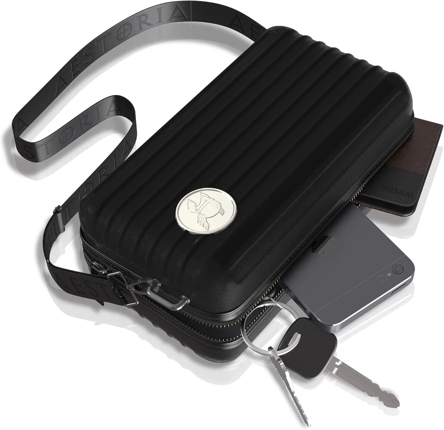 Elestoria Aestoria Hardshell Clutch Purses for Women - Adjustable Leather Strap with Light Weight & High Resistance