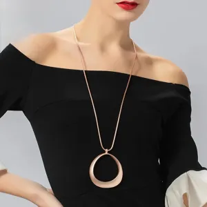 Fashion Geometric Long Chains Collar Necklace Jewelry for Women