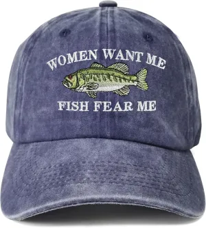 Fish Fear Me Women Want Me Hats