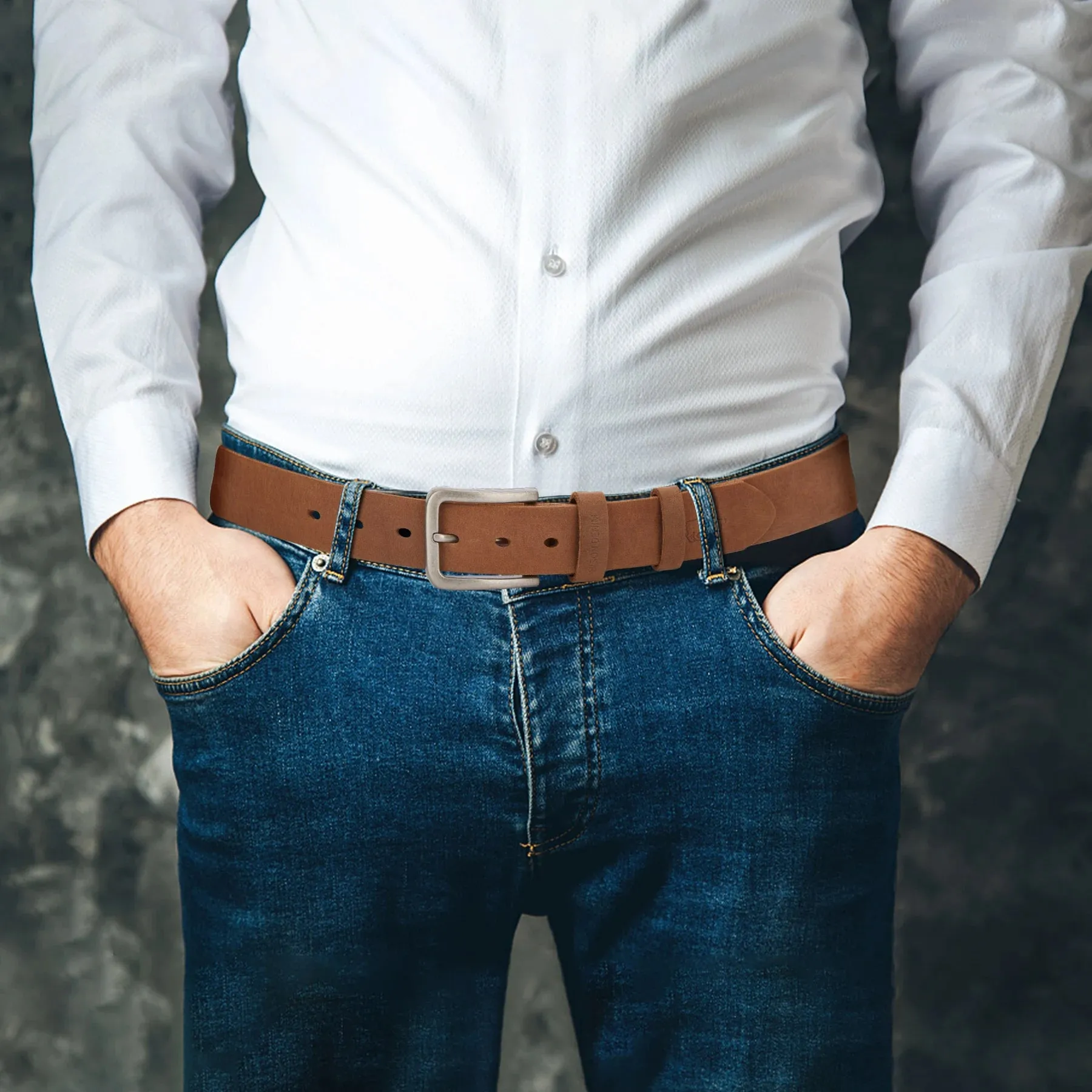 Genuine Leather Vintage Men Belt Luxury Designer Business Waist Strap High Quality Casual Belt
