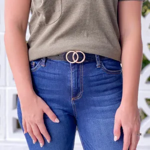 Gold Buckle Leather Belts
